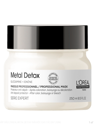 HẤP DẦU THẢI ĐỘC CHO TÓC DÀY LOREAL METAL DETOX  250ML